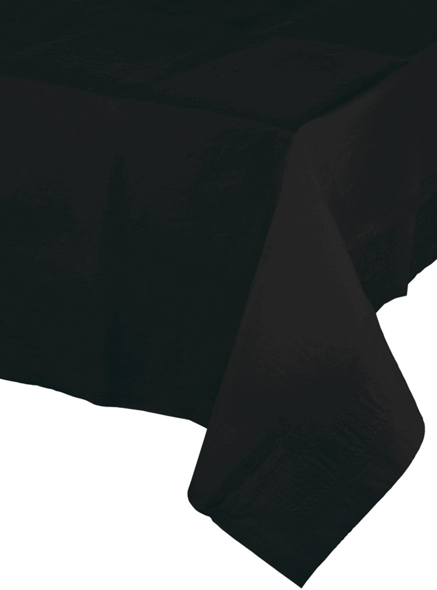 Black Velvet 274cm Tissue and Plastic Back Table Cover – Main Image