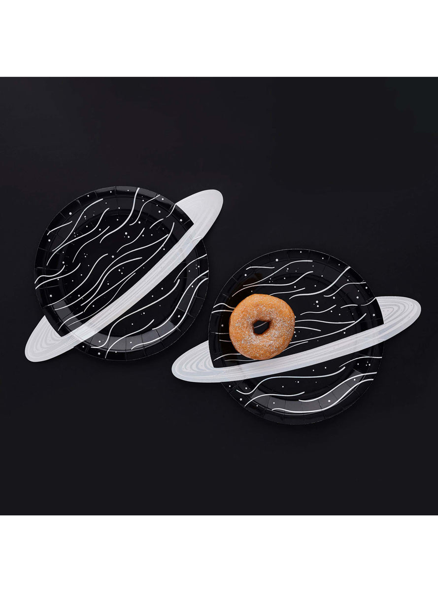 Blast Off Planet Shaped 23cm Paper Plates – Lifestyle Image
