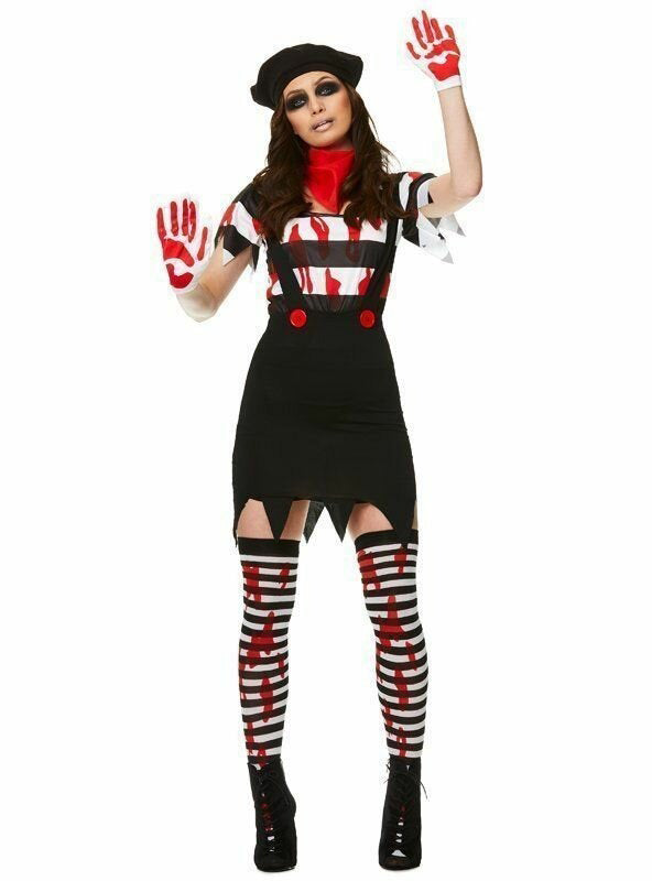 Zombie Mime Plus Size Womens Halloween Costume - Main Image