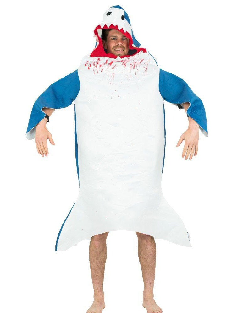 Bloody Blue Shark Adults Sea Creature Costume - Alternative Image