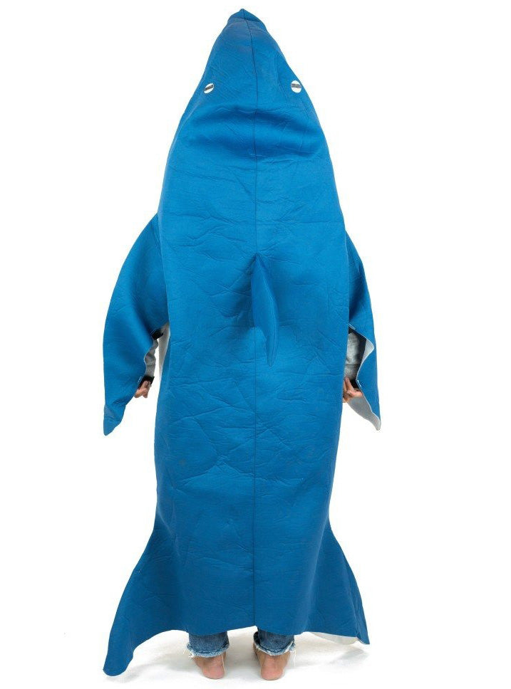 Bloody Blue Shark Adults Sea Creature Costume - Back Image