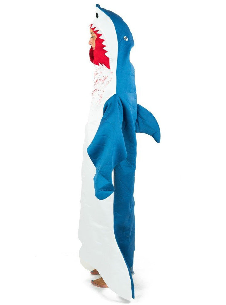 Bloody Blue Shark Adults Sea Creature Costume - Side Image