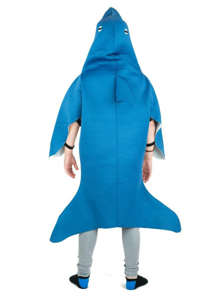 Bloody Blue Shark Kids Sea Creature Costume - Back Image