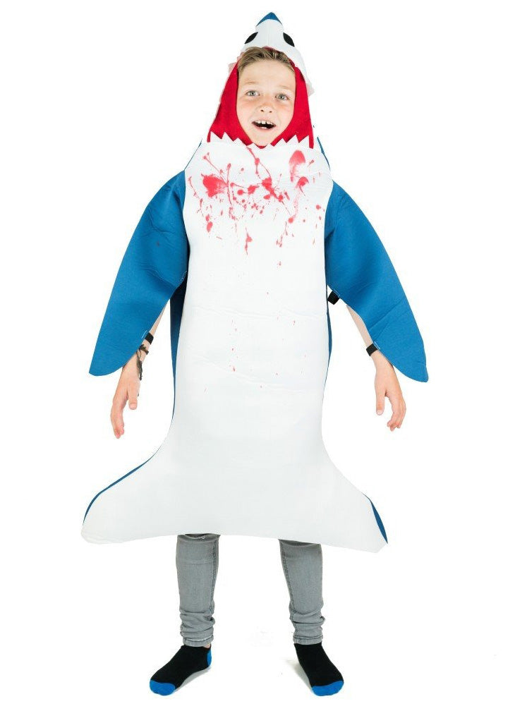 Bloody Blue Shark Kids Sea Creature Costume - Main Image