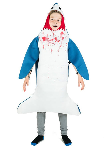 Bloody Blue Shark Kids Sea Creature Costume - Main Image