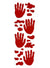 Image of Blood Splatter and Bloody Hand Prints Gel Window Clings