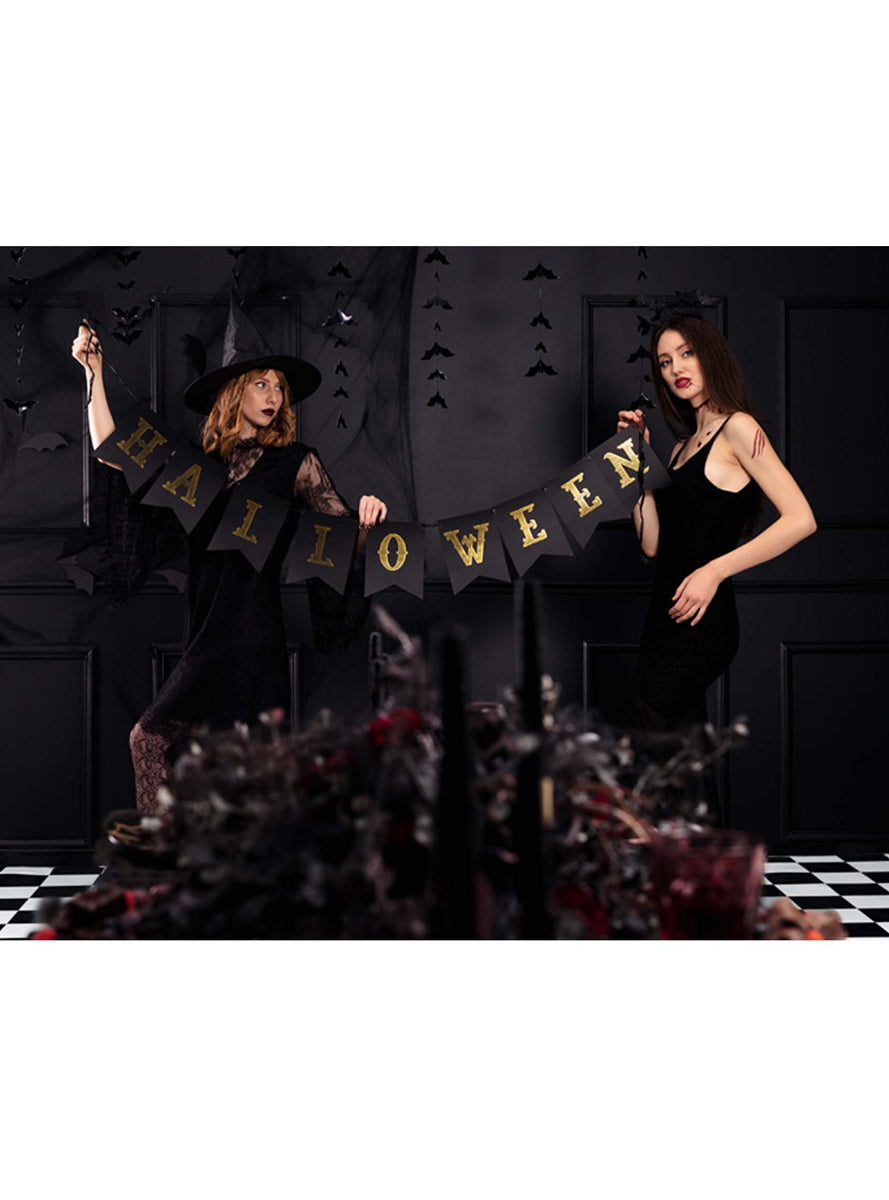 Bloody Party 250cm Long Black Halloween Party Banner — Lifestyle Image 2