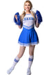 Image of Playful Blue Women's Cheerleader Costume - Main Image