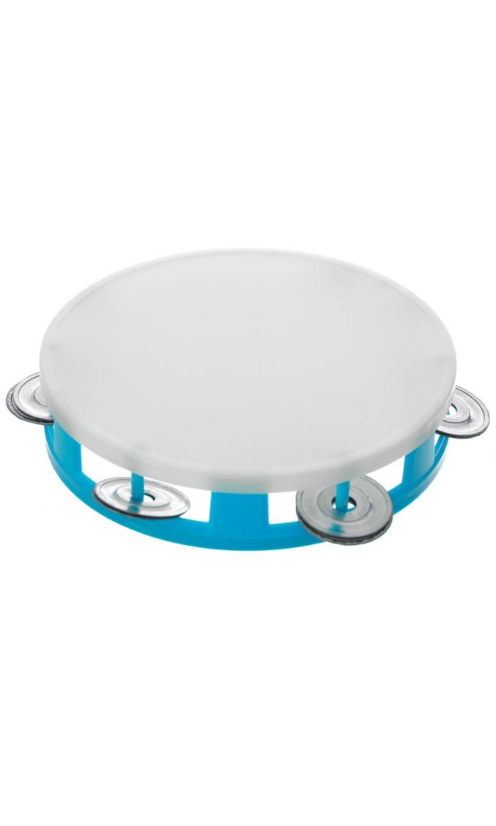 Novelty Blue Tambourine Hippie Prop Instrument