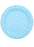 Image of Blue and White Polka Dot 12 Pack 18cm Paper Plates