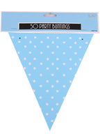 Image of Blue and White Polka Dot 50 Flag Bunting