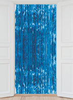 Image of Blue Foil Tassel 2m x 90cm Backdrop Decoration