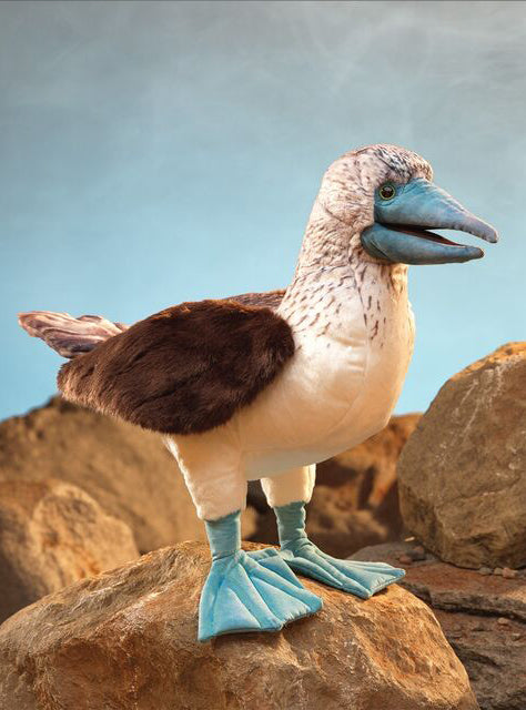 Blue Footed Booby Bird Hand Puppet - Lifestyle Image