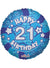 Image of Blue Holographic 46cm 21st Birthday Balloon