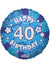 Image of Blue Holographic 46cm 40th Birthday Balloon