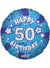 Image of Blue Holographic 46cm 50th Birthday Balloon