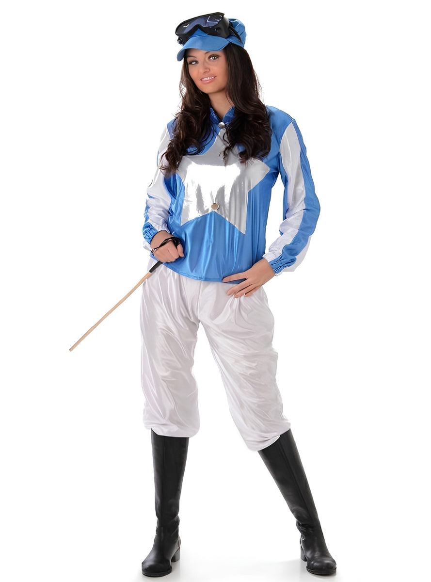 Star Blue Jockey Womens Costume