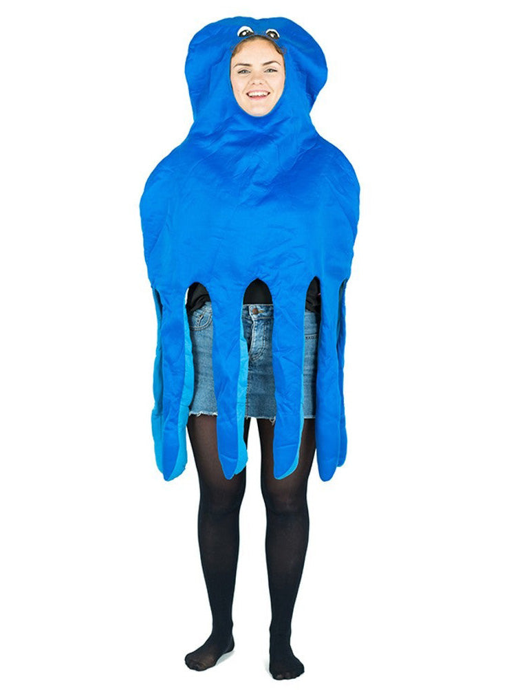 Blue Octopus Novelty Adults Sea Creature Costume - Alternative Image