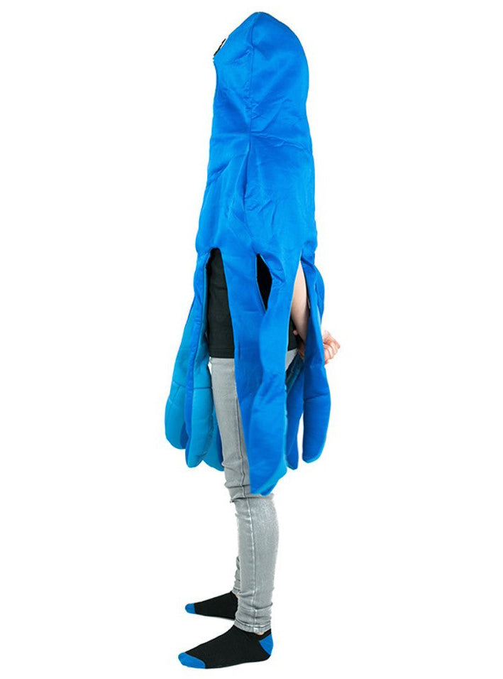 Blue Octopus Novelty Kids Sea Creature Costume - Side Image