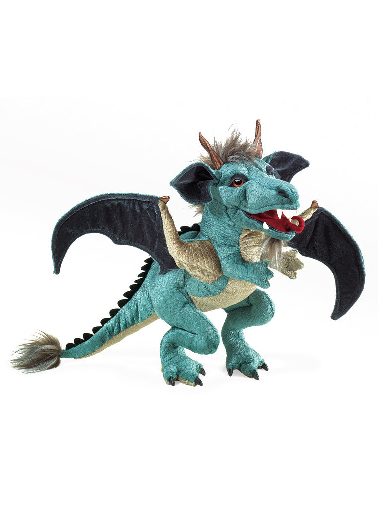 Sky Dragon Large Blue Plush Puppet
