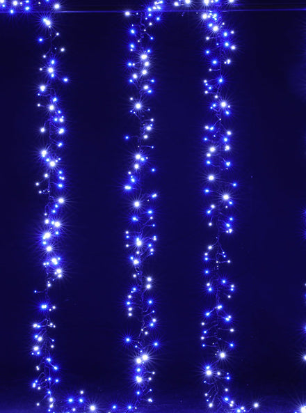 Blue White 1200 Bulb Cluster String Light Christmas Decoration - Main Image