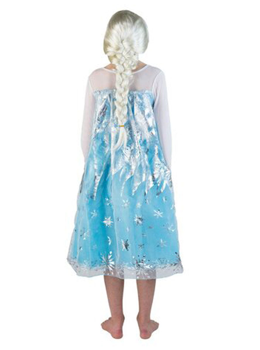 Girls Blue Winter Queen Fairytale Costume Back Image
