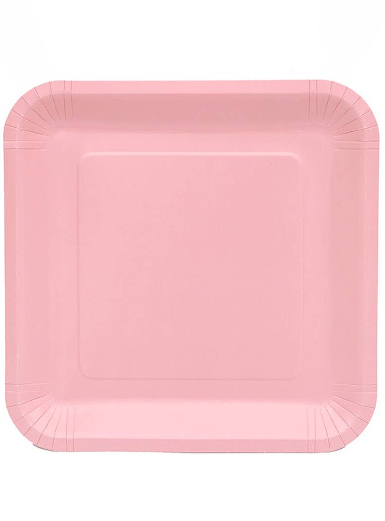 Image of Blush Pink 23cm 20 Pack Square Paper Plates