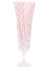 Image of Blush Pink and White Stripe 50 Pack Paper Straws