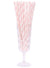 Image of Blush Pink and White Stripe 50 Pack Paper Straws