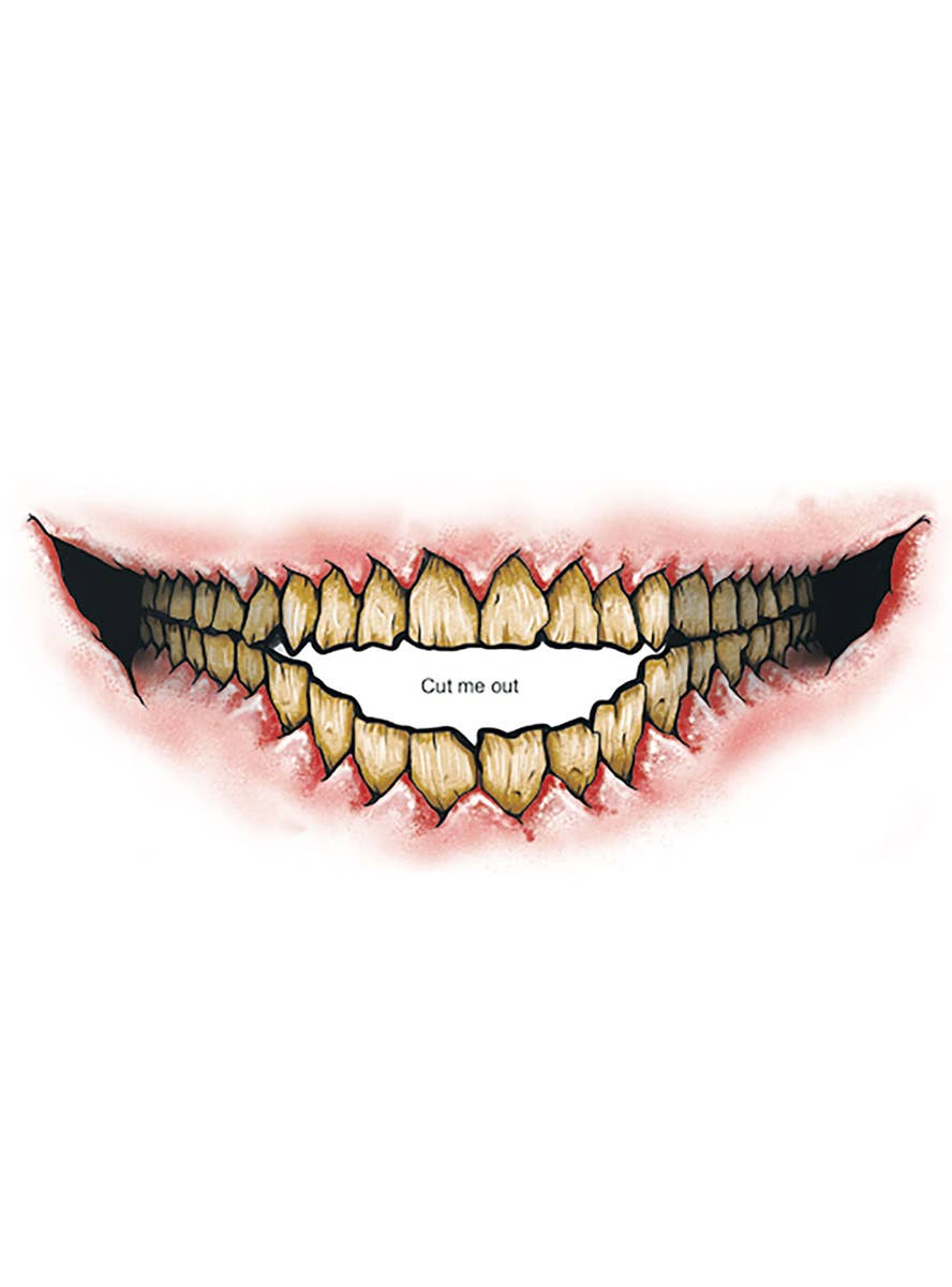 Tinsley Transfers Scary Clown Grin Face Tattoo Kit with Makeup - Alternate Image