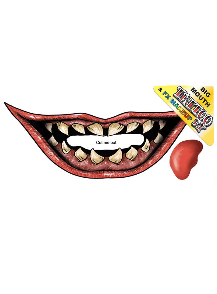 Tinsley Transfers Evil Clown Grin Face Tattoo Kit with Makeup - Alternate Image