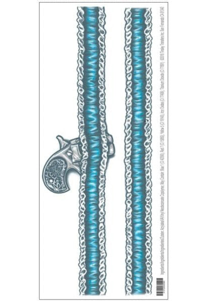 Body Band Leg Garter Deluxe Temporary Tattoo - Alternative Image 2
