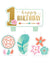 Image of Boho 1st Birthday Girl 4 Pack Candles