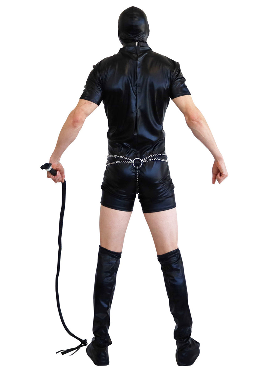 Bondage Buck Novelty Mens Gimp Suit Costume - Back Image