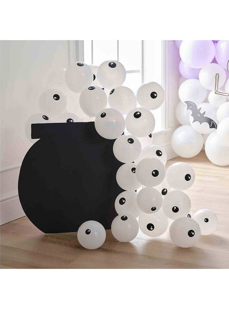 Halloween Boo Crew 60 Pack of Eyeball Latex Balloons - Lifestyle Image