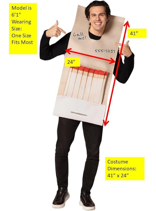 Book of Matches Novelty Adults Costume - Details Image