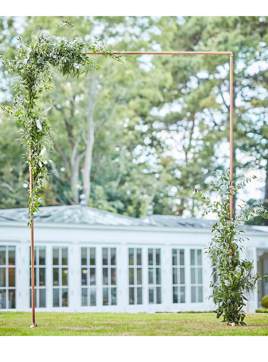 Botanical Wedding 2m Tall Copper Backdrop Frame - Lifestyle Image