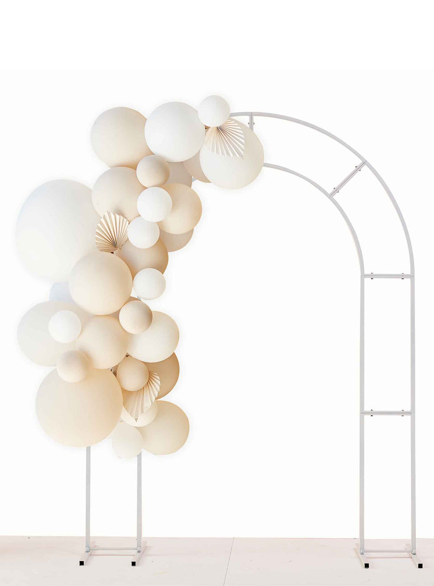 Botanical Wedding 2m High White Balloon Arch Frame - Alternative Image
