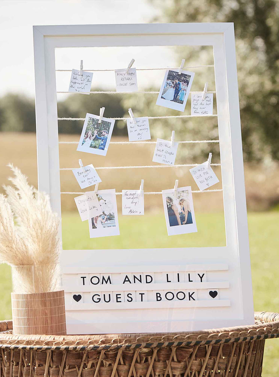 Botanical Wedding 60cm Tall Guest Book Frame - Lifestyle Image