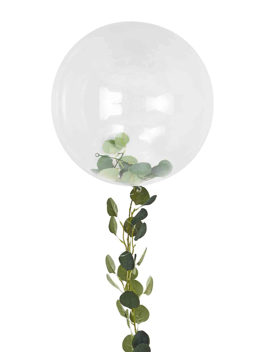 Botanical Wedding 90cm Orb Balloon With Hanging Vine - Main Image