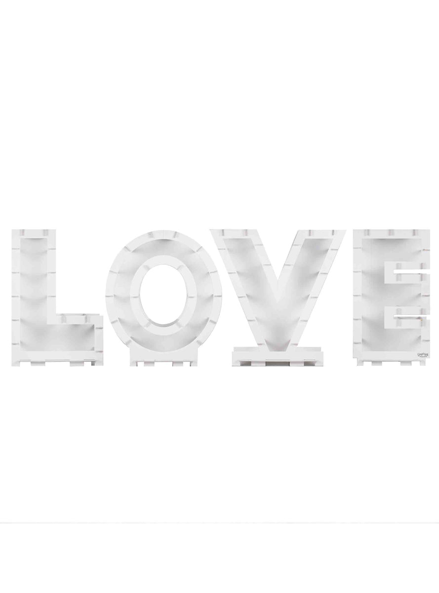 Botanical Wedding LOVE Shaped Balloon Mosaic - Main Image