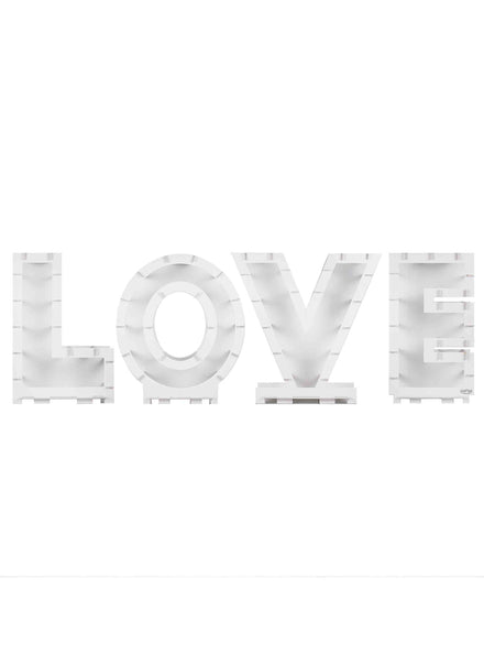 Botanical Wedding LOVE Shaped Balloon Mosaic - Main Image