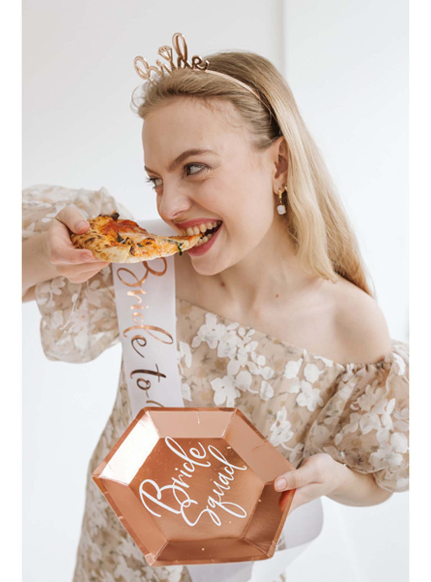 Bride Rose Gold Hens Night Headband — Lifestyle Image 2