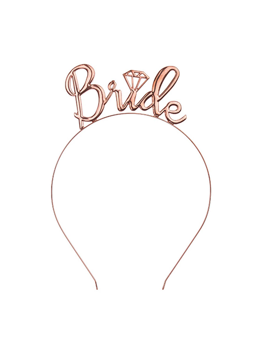 Bride Rose Gold Hens Night Headband — Main Image