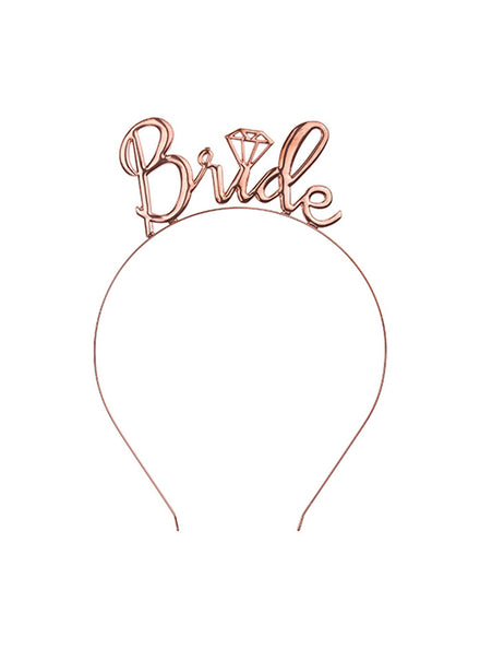 Bride Rose Gold Hens Night Headband — Main Image