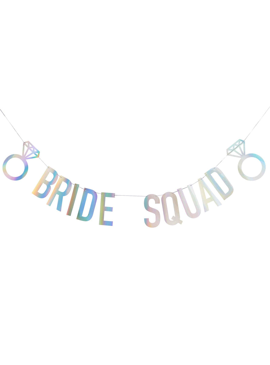 Bride Squad Silver 2m Long Hens Light Banner — Main Image