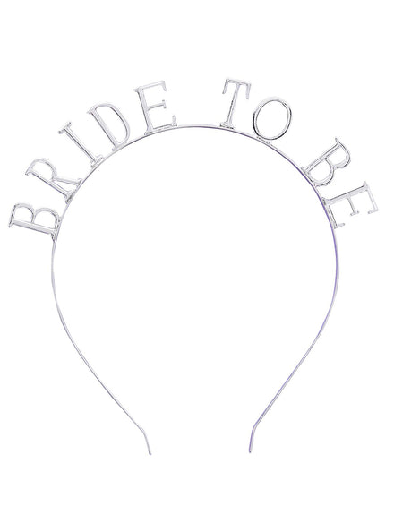 Bride Squad Silver Bride To Be Hens Night Headband — Main Image