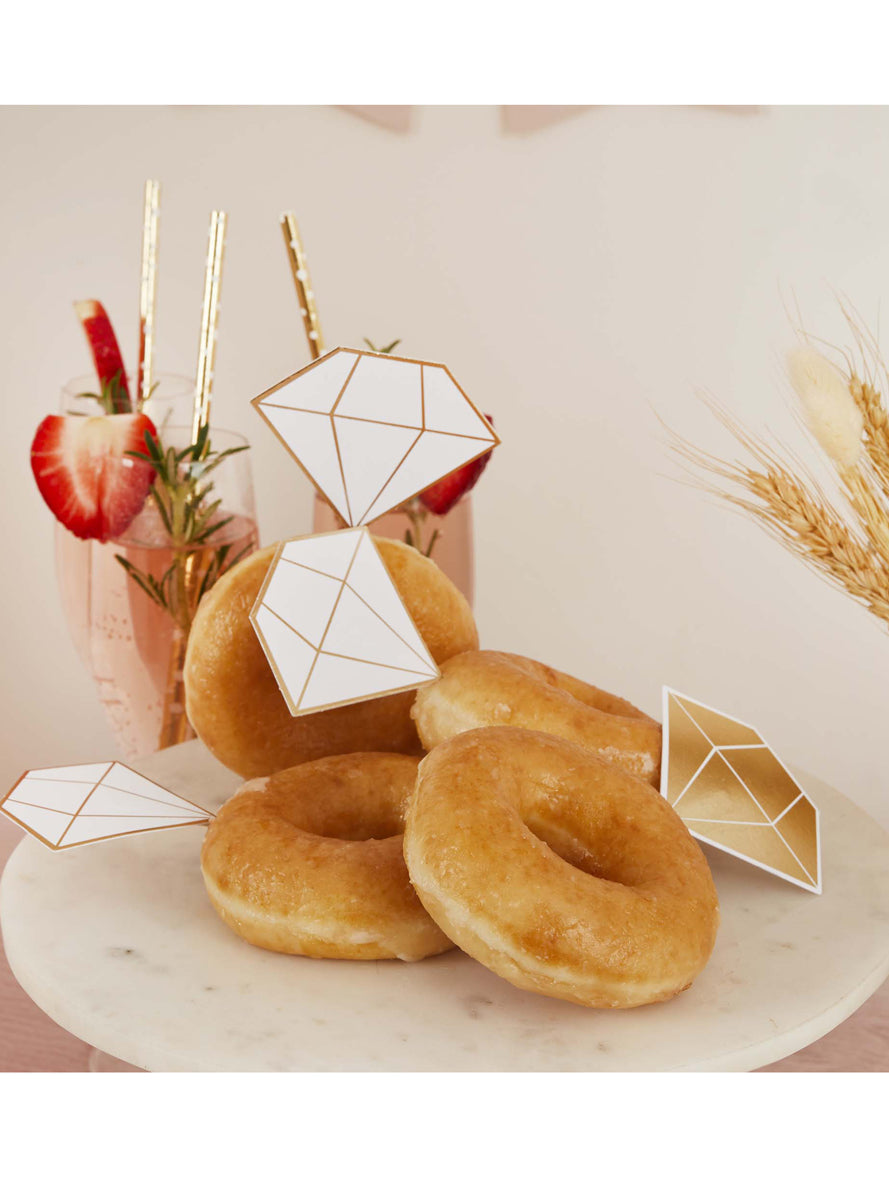 Bride To Be 12.7cm Diamond Shaped Food Picks — Lifestyle Image 1