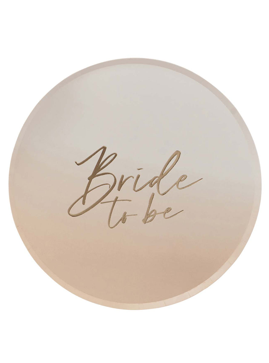 Bride To Be 8 Pack 23cm Bridal Shower Paper Plates – Main Image