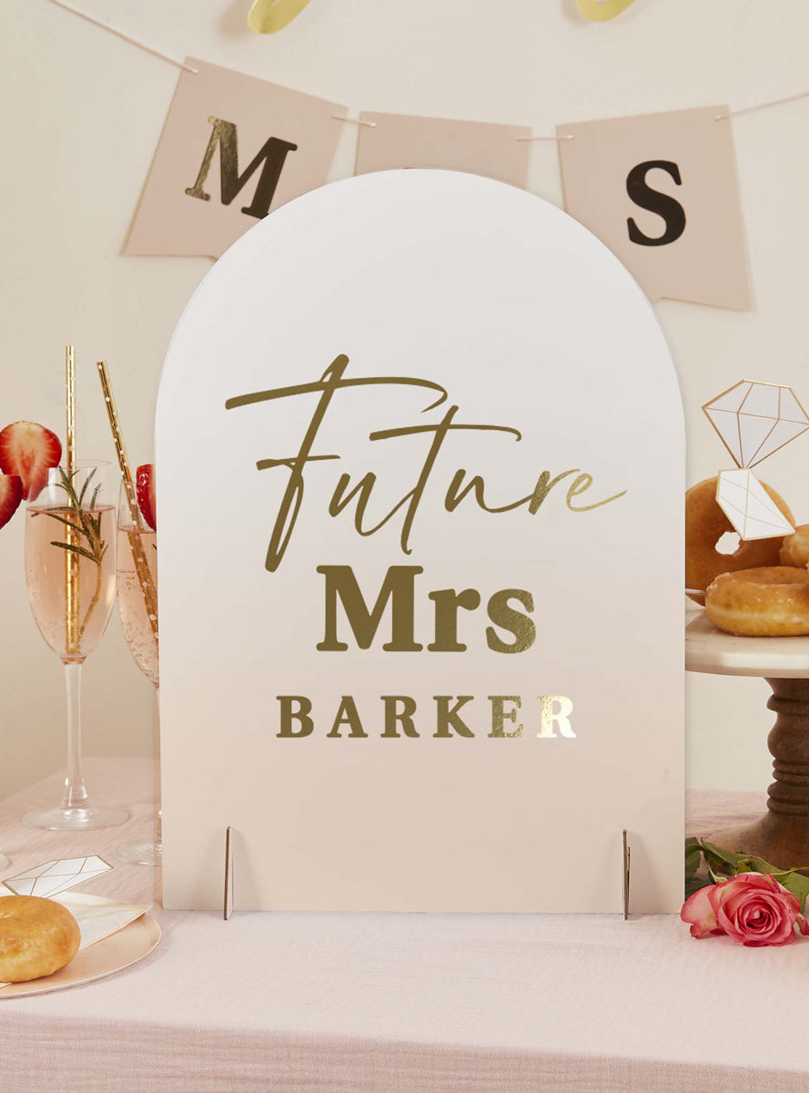 Bride To Be Future Mrs 30cm Customisable Sign — Lifestyle Image